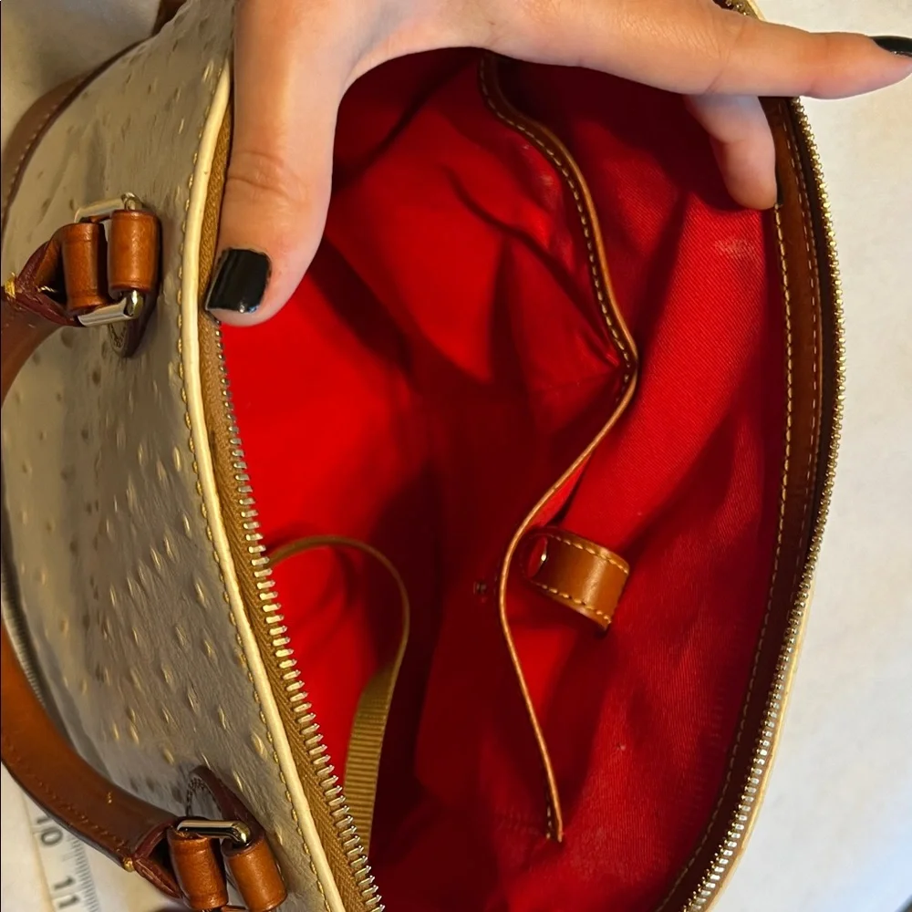 Dooney & Bourke ostrich zip zip satchel - Picture 7 of 10